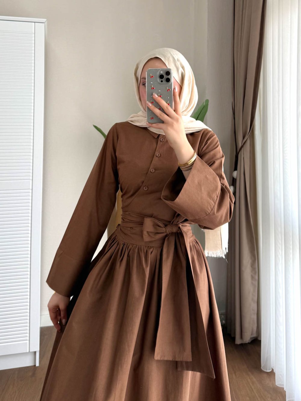 Aden Etekli Takım Kahverengi