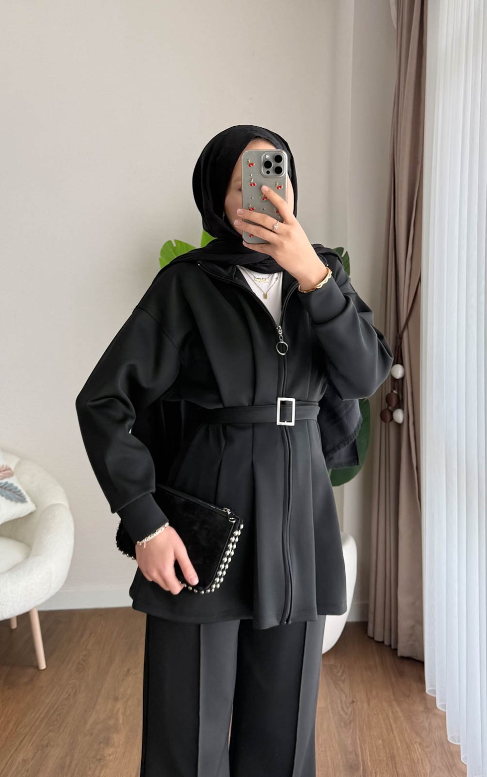 Alina İkili Takım Siyah