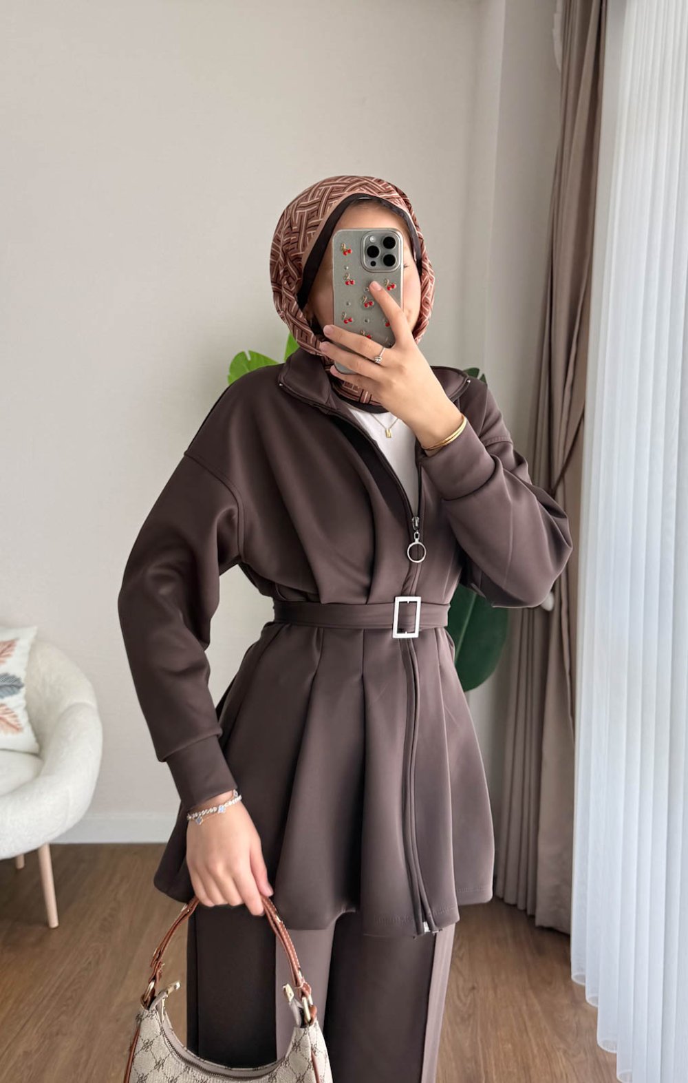 Alina İkili Takım Kahverengi