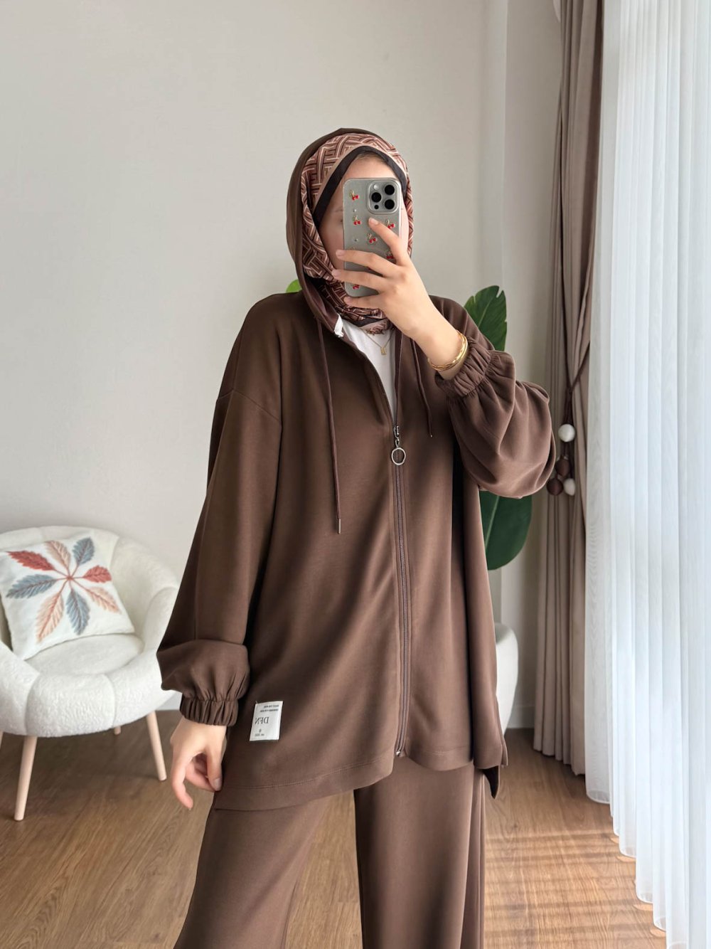 Almila İkili Takım Kahverengi