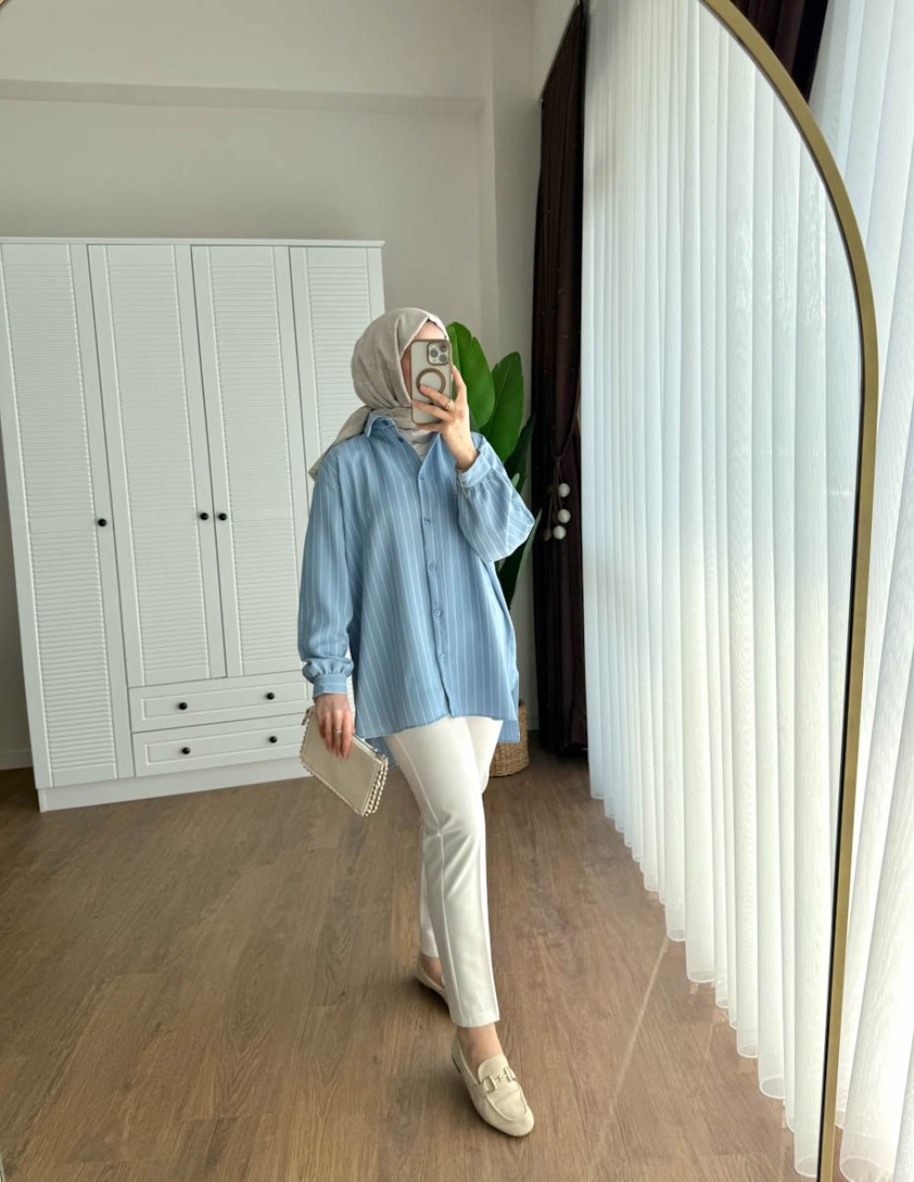 Linda Gömlek Bebe Mavisi