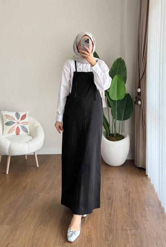 İpli Gabardin Jile Siyah