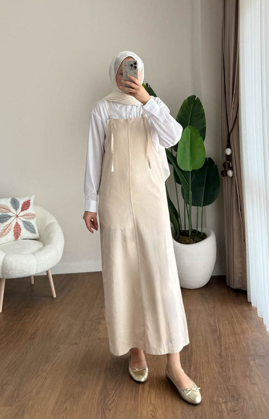 İpli Gabardin Jile Bej