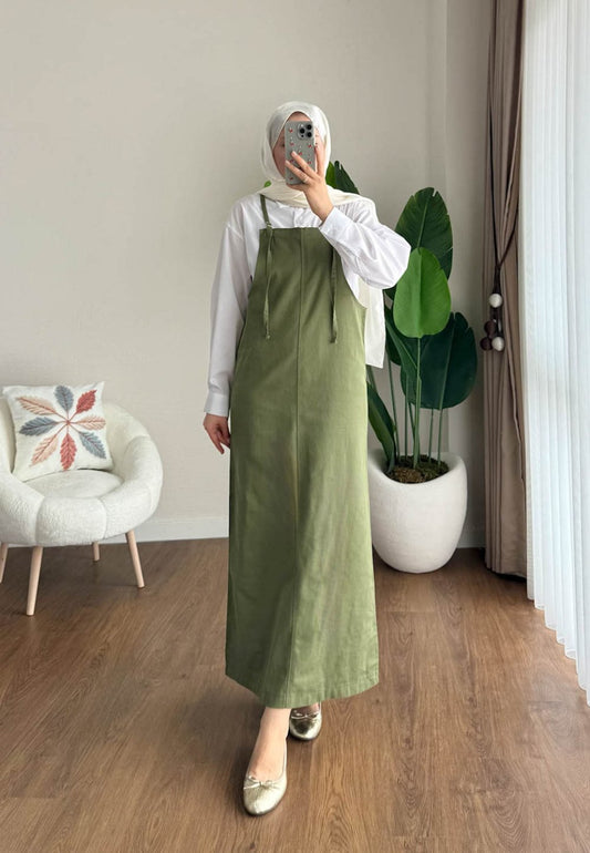 İpli Gabardin Jile Yeşil