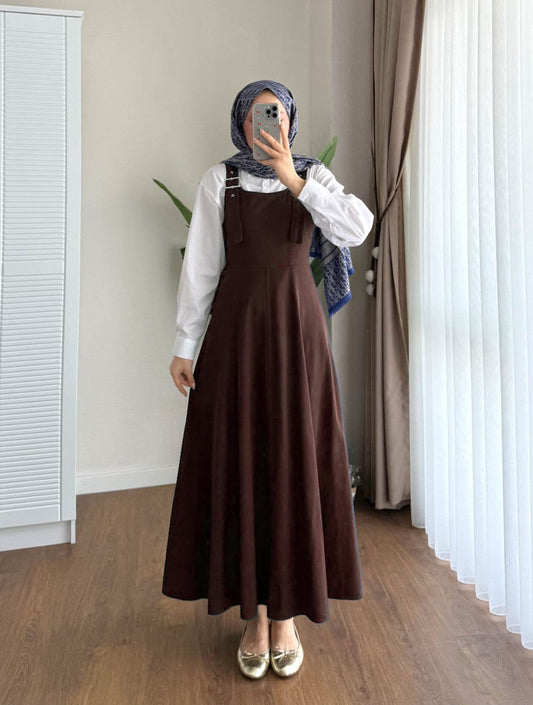 Kamila Gabardin Jile Kahverengi