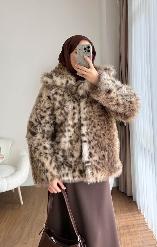 Leopar Kürk Ceket Leopar